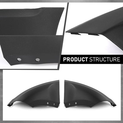 Solid Spare Fit For 18-22 Ford EcoSport Front Driver & Passenger Side Bumper Corner Cover