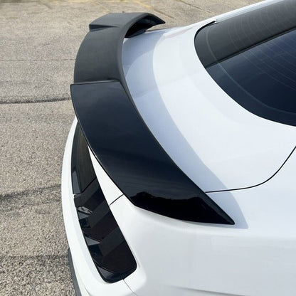 Solid Spare Glossy Black Rear Trunk Spoiler Wing GT-Style For Ford Mustang S550 2015-2022