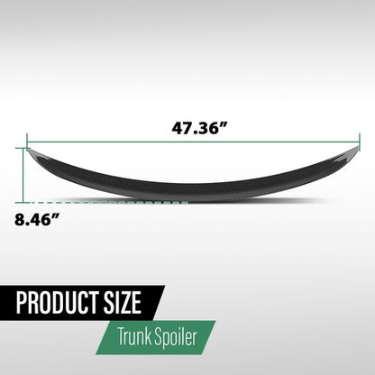 Solid Spare Rear Trunk Spoiler Wing MP Style Carbon Look Fit For 05-11 BMW E90 3-Series M3