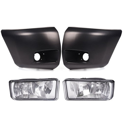 Solid Spare Front Bumper Driving Fog Light w/Bumper End Fit For 2007-13 Chevy Silverado 1500