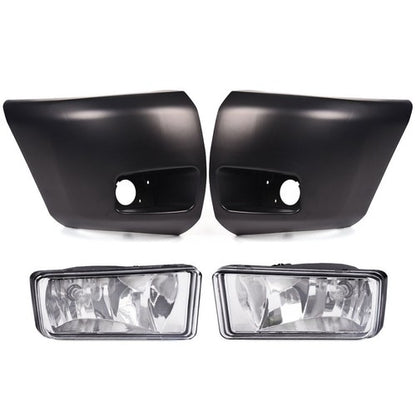 Solid Spare Front Bumper Driving Fog Light w/Bumper End Fit For 2007-13 Chevy Silverado 1500