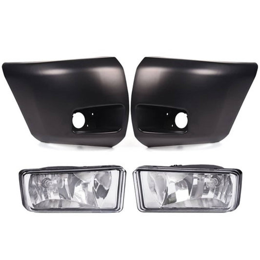 Solid Spare Front Bumper Driving Fog Light w/Bumper End Fit For 2007-13 Chevy Silverado 1500