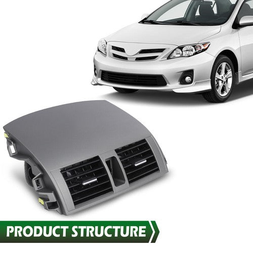 Solid Spare Dash Center A/C Air Vent Upper Bezel Trim Gray Fit For 2008-2013 Toyota Corolla