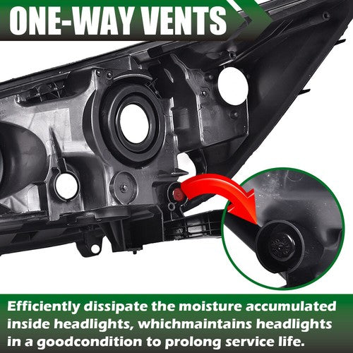 Solid Spare Fit For 2013 2014 2015 Honda Accord Sedan Halogen Headlight Right Passenger Side