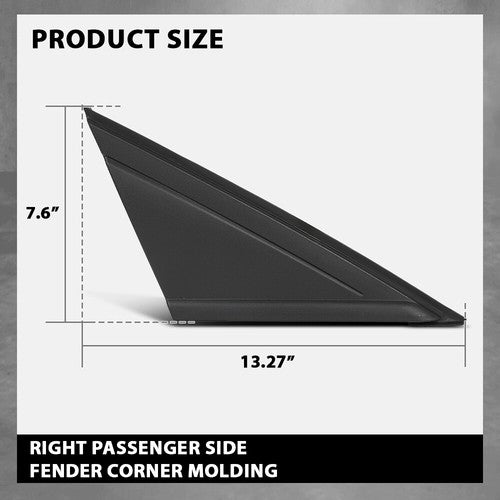 Solid Spare Fit For 2012-2018 Ford Focus Window Molding Fender Corner Molding Cap Right Side