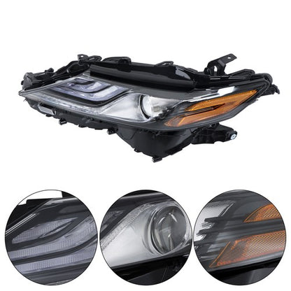 Solid Spare Headlight Assembly For Toyota Camry XSE XLE 2021 2022 Full LED Black Driver Left