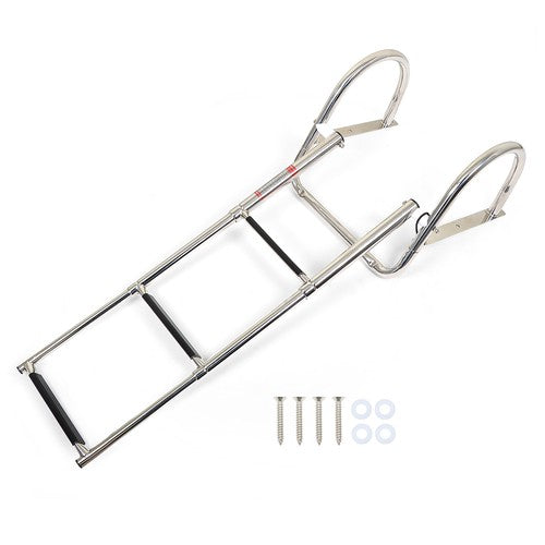 Solid Spare 3-Step Stainless Steel Ship Ladder With Handrails For Marine Yacht Swimming Pool