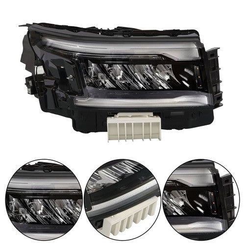 Solid Spare Headlamp Clear Full LED Passenger Black For Nissan Frontier 2022-2024 Headlight