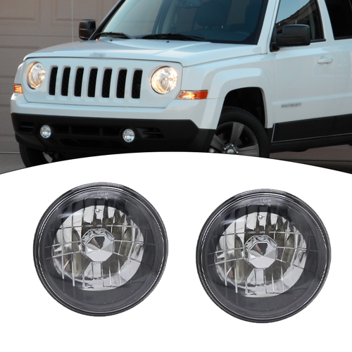 For 2008-2016 Jeep Patriot Pair 7" inch Round Headlights DRL Projector Light