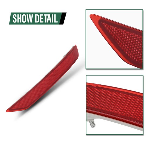 Solid Spare Rear Bumper Reflector Light Left+Right Red Fit For 2009-2018 Subaru Forester