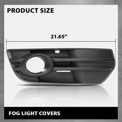 Solid Spare Fit For 2009-2012 Audi Q5 Front Bumper Fog Light Bezel Lamp Trim Left+Right