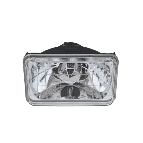 4x6" Inch Clear Glass Lens Diamond Cut Chrome Crystal Semi Sealed Beam Headlight
