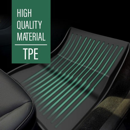 Solid Spare TPE Floor Mats Liners Fit For 2024-2025 Tesla Model 3 Highland All-Weather
