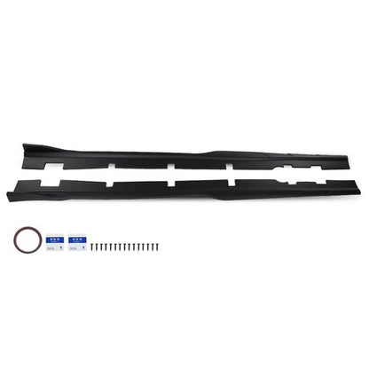 Solid Spare Body Kit Matte Black Side Skirts Rocker Panel Fit For 15-23 Charger Widebody