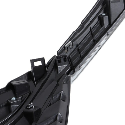 Solid Spare Front Upper Grille Bumper Grill Chrome Headlight Eyelid For 18-21 Honda Odyssey