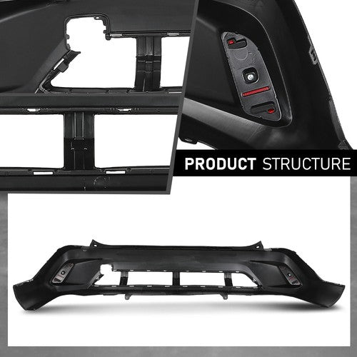 Solid Spare Rear Bumper Cover Fit For 2022-2025 Toyota Corolla Cross L LE w/o Sensors Holes