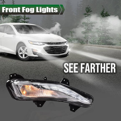 Solid Spare Fit For 19-22 Malibu Right Bumper Turn Signal Lights w/ LED DRL Fog Lamps