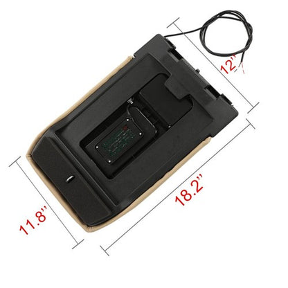 Solid Spare Fit For 2001-2007 Silverado Wireless Charging Armrest Center Console Lid Beige