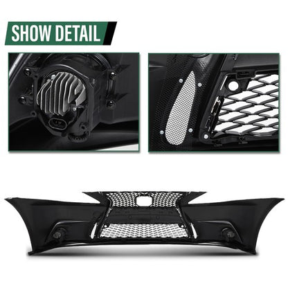Solid Spare Front Bumper Body Conversion To 14+ F-Sport Fit For 06-13 Lexus IS250 IS350