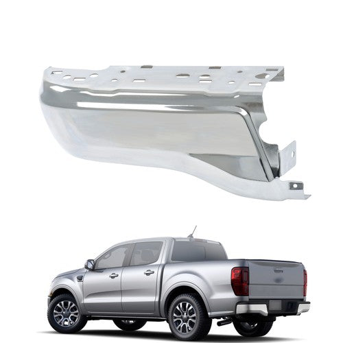 Solid Spare Chrome Rear Bumper End Cap Driver Side W/o Sensor Hole For Ford Ranger 2019-2023