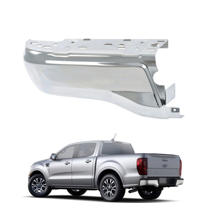 Solid Spare Chrome Rear Bumper End Cap Driver Side W/o Sensor Hole For Ford Ranger 2019-2023