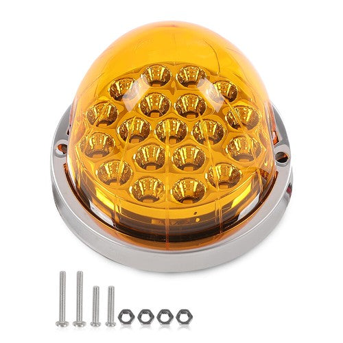 Solid Spare Universal Clear Amber Lens Watermelon 19 Led Marker Turn Signal Light