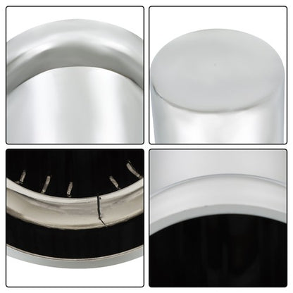 Solid Spare 33mm Lug Nut Covers Chrome Push On Style Plastic Tube Style For Truck 20 PCS