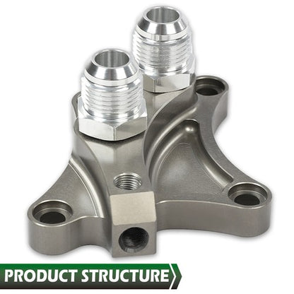 Solid Spare FIT FOR SR20DET SILVIA S15 S14 S13 SR20DE 200SX 180SX OIL BLOCK ADAPTER KIT