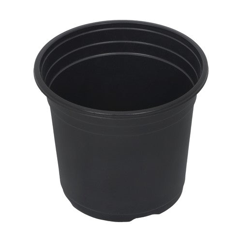 Solid Spare 100 Pcs 6' Plastic Flower Pots Seedling Cups Black W/Drainage Hole