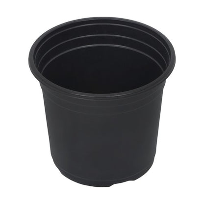 Solid Spare 100 Pcs 6' Plastic Flower Pots Seedling Cups Black W/Drainage Hole