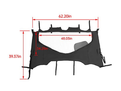 Solid Spare For Honda Pioneer 1000/1000-5 2016-2025 Vent Soft Rear Window Windshield Soft