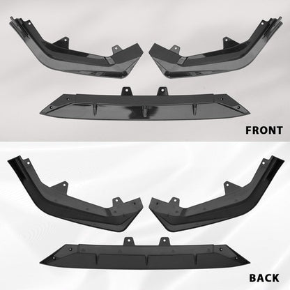 Front Bumper Spoiler Lip Splitter Carbon Fiber Print For 2022-2024 Honda Civic