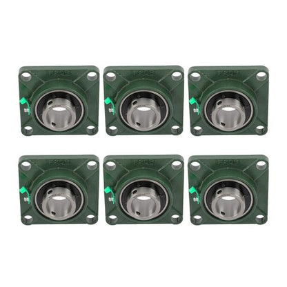 Solid Spare 6 Pcs UCF 208-24 Pillow Block Flange Mounted Bearing 1-1/2" Bore 4 Bolt