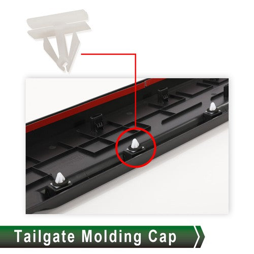 Solid Spare Tailgate Molding Cap Protector Fit For 2019-2022 Chevy Silverado/GMC Sierra 1500