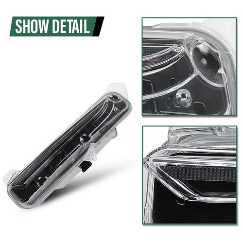 Solid Spare Front Bumper LED Fog Light Driving Lamp Fit For 2016-2017 Lincoln MKX Left Side