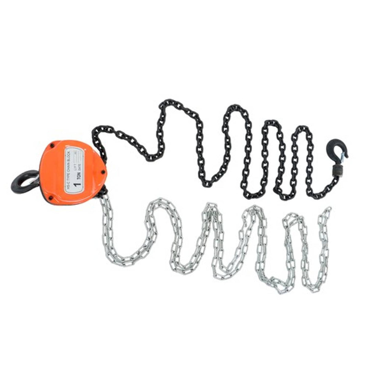 Solid Spare Manual Chain Hoist | 1 Ton / 2200 lbs Capacity | 10ft / 3m Lift | 2 Hooks Red