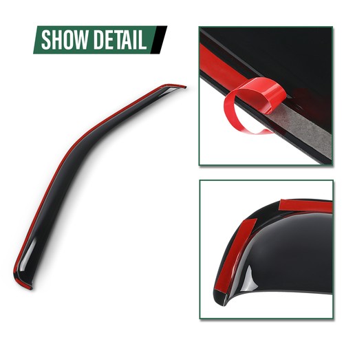 Solid Spare Rain Guards Window Vent Visors Fit For 1996-2025 Chevy Express/GMC Savana Van