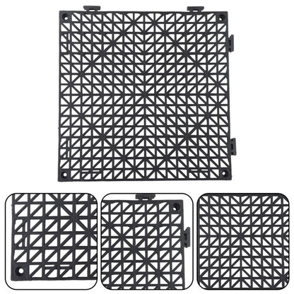 Solid Spare Interlocking Tiles Drainage Tile 12×12inch for Bathroom Deck Patio 50PCS Black