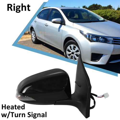 Power Mirror Heated w/Turn Signal Right Passenger For 2014-2019 Toyota Corolla