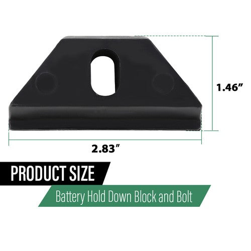Solid Spare Battery Hold Down Block and Bolt Fit for Chevy Silverado Suburban Colorado S-10