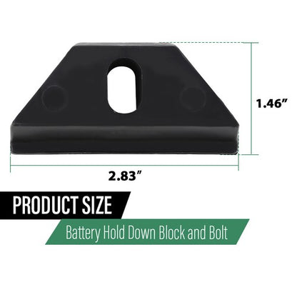 Solid Spare Battery Hold Down Block and Bolt Fit for Chevy Silverado Suburban Colorado S-10