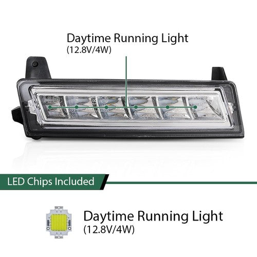 Solid Spare LED DRL Daytime Running Light Right Fit For 10-12 Mercedes Benz ML GL GLK