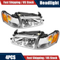 JDM Chrome Headlights w/Turn Signal Corner Lights For 1993-1997 Toyota Corolla