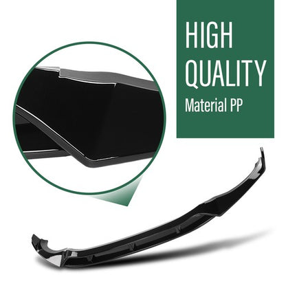Solid Spare Fit For 18-21 BMW X3 G01 X4 G02 M-Sport Bumper Front Lip Splitter Glossy Black