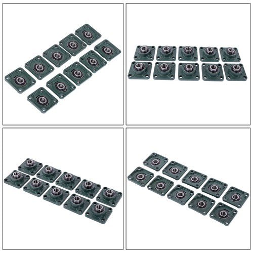 Solid Spare 10 Pcs UCP204-12 Pillow Block Flange Bearing 3/4" Bore 4 Bolt Solid Base