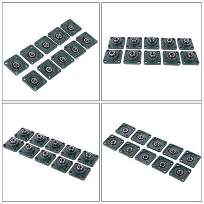 Solid Spare 10 Pcs UCP204-12 Pillow Block Flange Bearing 3/4" Bore 4 Bolt Solid Base