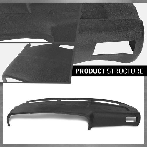 Solid Spare Fit For 1989-1995 Toyota 4Runner & Pickup TPE Dashboard Dash Cover Overlay Black
