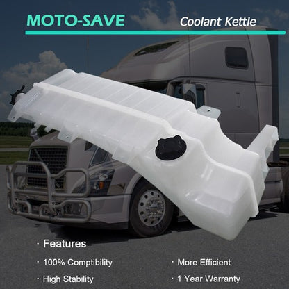 Solid Spare Coolant Reservoir Tank W/Cap And Sensor 22061290 For 2008-17 Volvo VNL VNM VHD