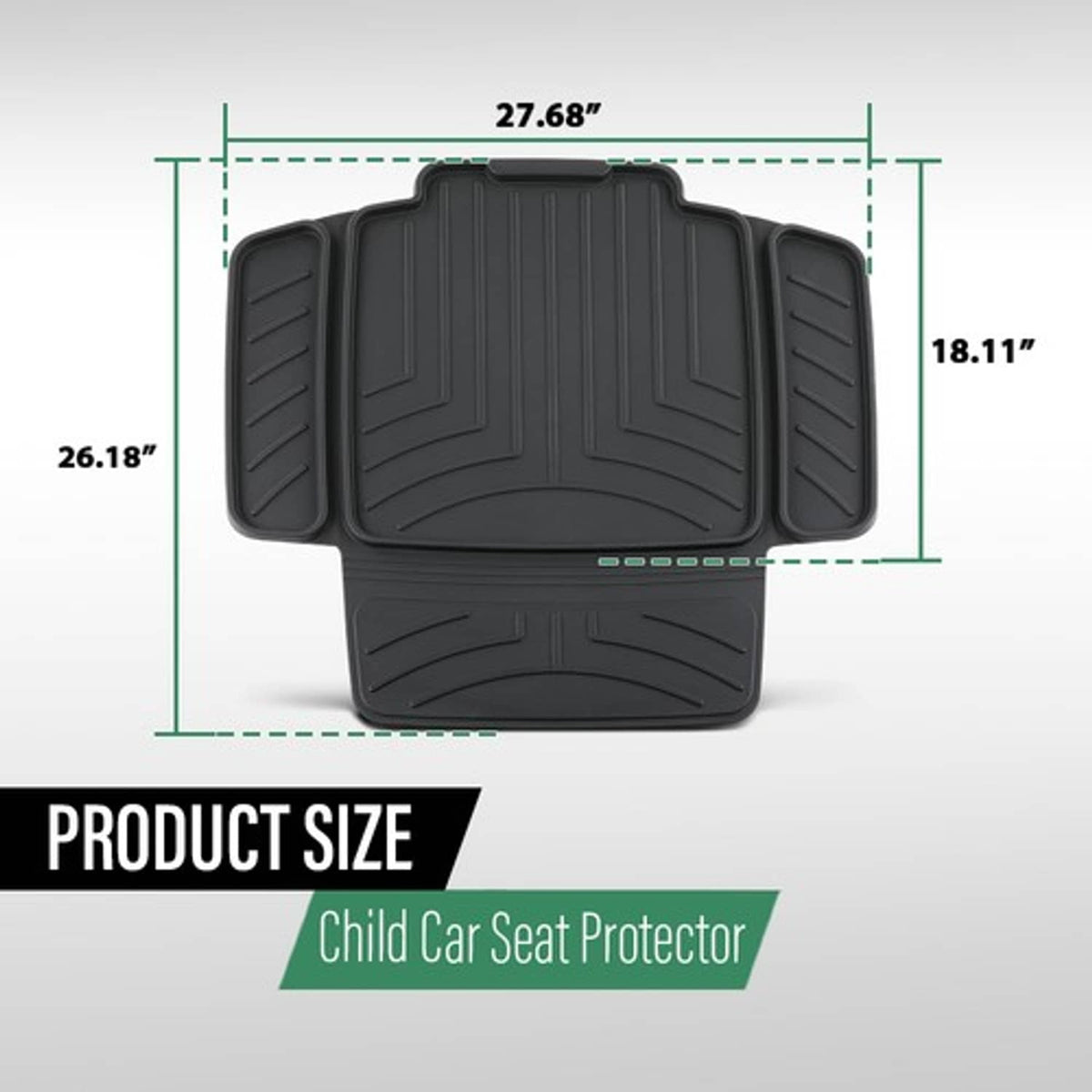 Solid Spare TPE Car Seat Protector | Waterproof, Anti-Slip for Baby & Child Seats Black