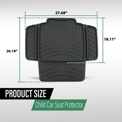 Solid Spare TPE Car Seat Protector | Waterproof, Anti-Slip for Baby & Child Seats Black